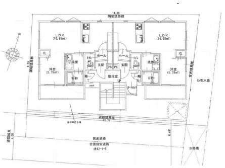豊中市稲津町３丁目の一棟マンションの間取り