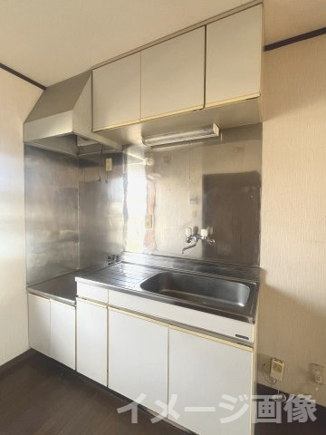 唐津市浜玉町横田上のアパートのキッチン