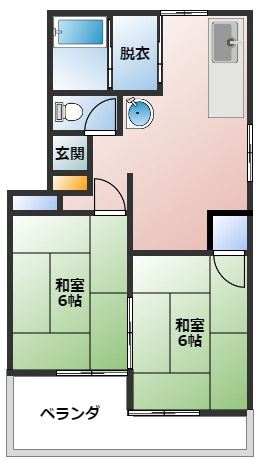 唐津市浜玉町横田上のアパートの間取り