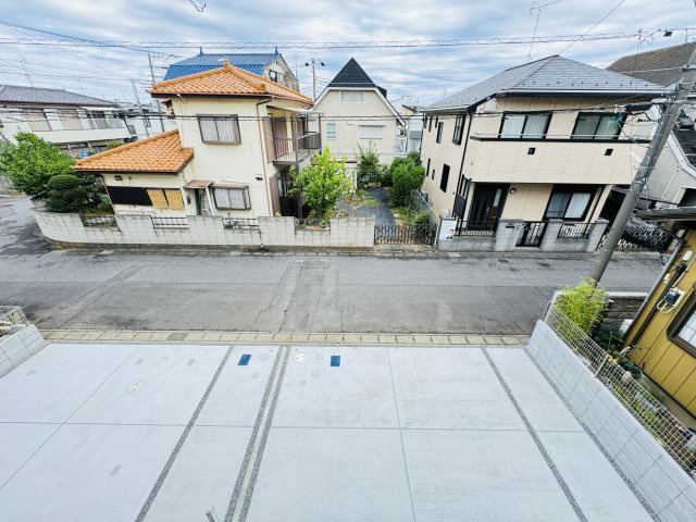 松戸市二十世紀が丘萩町新築戸建【柿ノ木台小学校：5分】の展望|バルコニーより道路側眺望