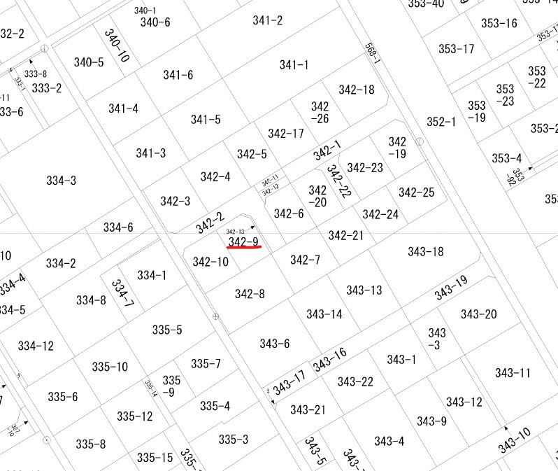 西二十三番町売地の区画図