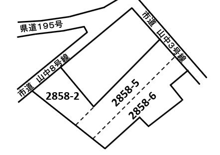 平良字下里2858-2　他2筆の土地図
