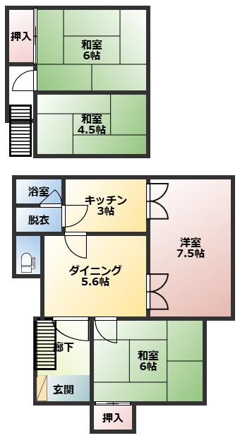 高城有松裏戸建の間取り
