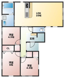 【間取り】 | PLAISIR VILLE　寒河江市西根　2期