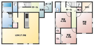 【間取り】 | PLAISIR VILLE　寒河江市西根　1期