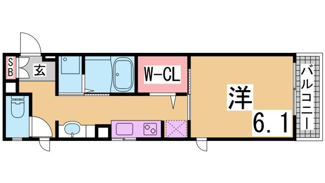 神戸市兵庫区南逆瀬川町のアパートの間取り