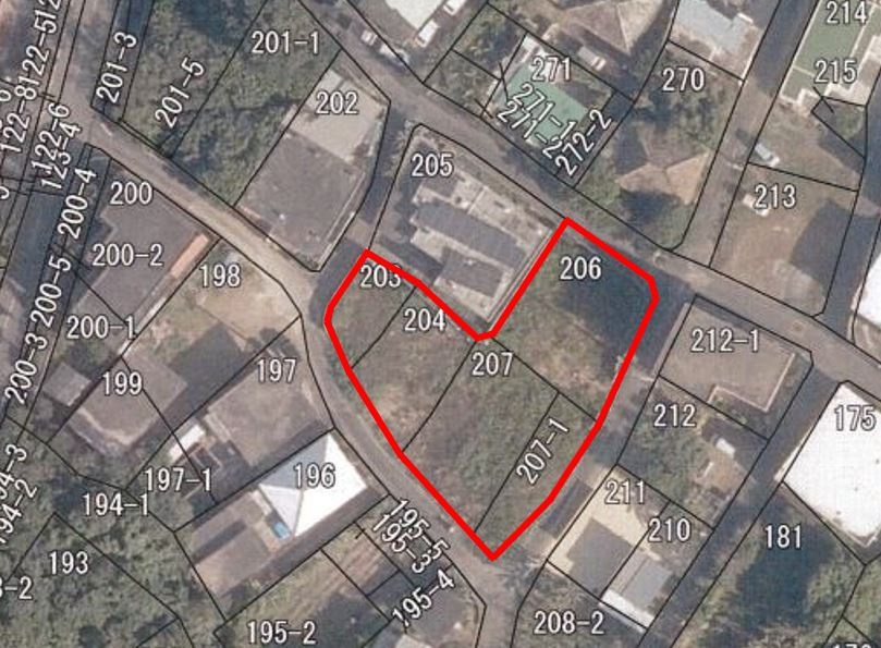 平良字松原203　他4筆4区画（745～1214万円）の土地図