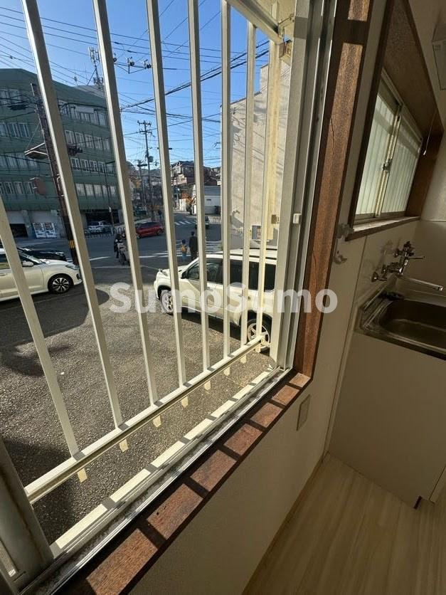 須磨寺ハイツのバルコニー