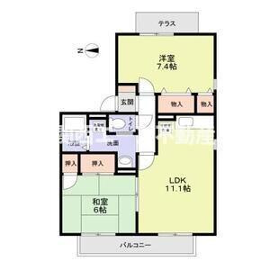 【間取り】 | ニューリバーサイド八尾南D