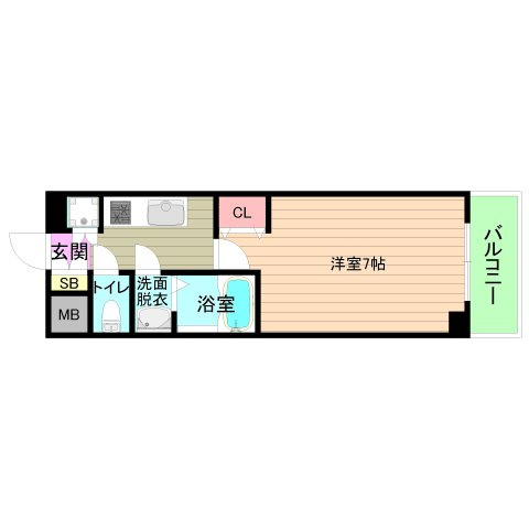 大阪市都島区中野町３丁目の賃貸マンションの間取り