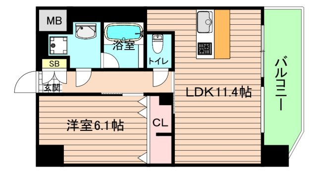 大阪市都島区都島本通４丁目の賃貸マンションの間取り