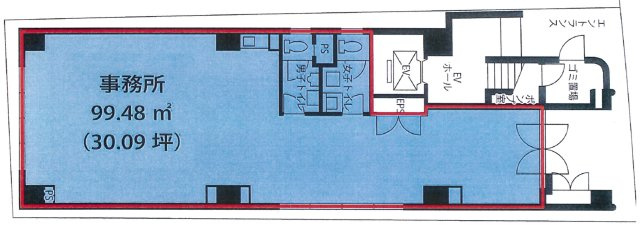 港区芝２丁目の事務所の間取り