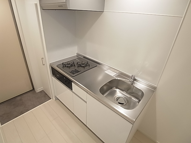 神戸市長田区長田町６丁目のアパートのキッチン|システムキッチン（ガス２口）