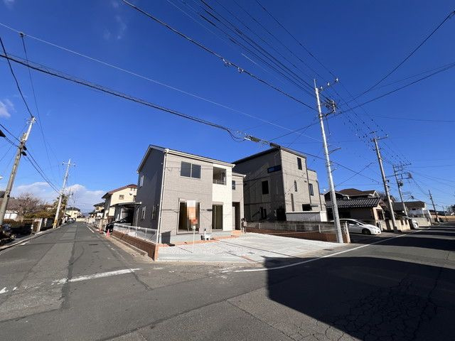 新築　前橋市山王町第2　Livele Garden.S　1号棟の前面道路含む現地写真|現地写真　西側接道幅員約6ｍ　北側接道幅員約6ｍ