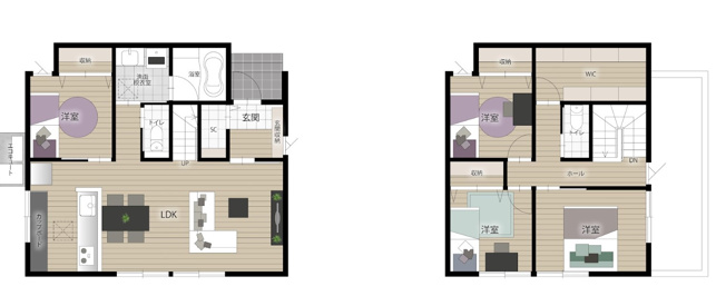 【間取り】 | JIDAI合志市野々島　2号棟 | ☆間取図☆