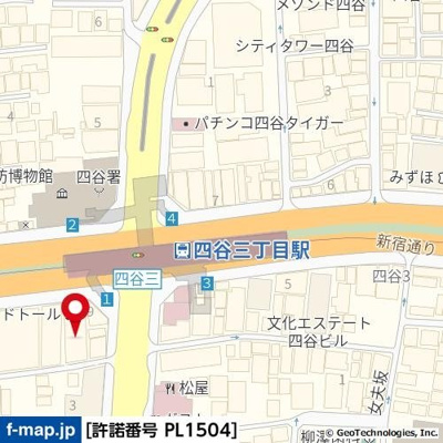 【地図】 | グランアビテ四谷三丁目ステーションフロント