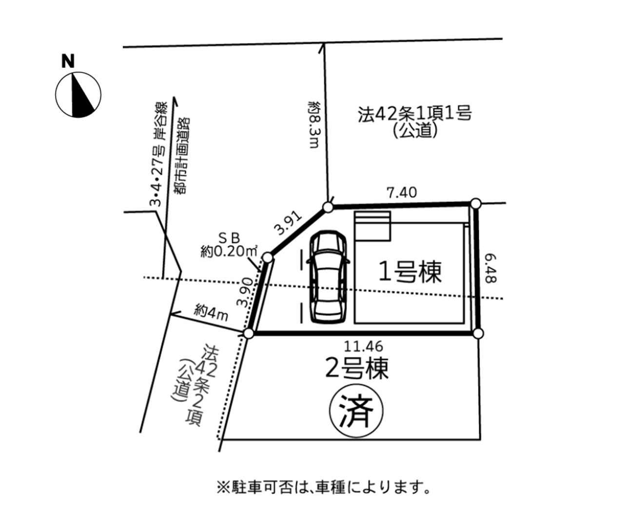 横浜市鶴見区東寺尾4丁目　新築戸建【仲介手数料無料】の区画図
