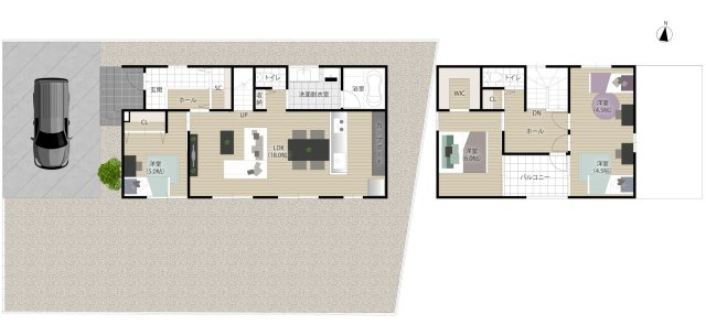 【間取り】 | JIDAI菊陽町武蔵ヶ丘北　1号地