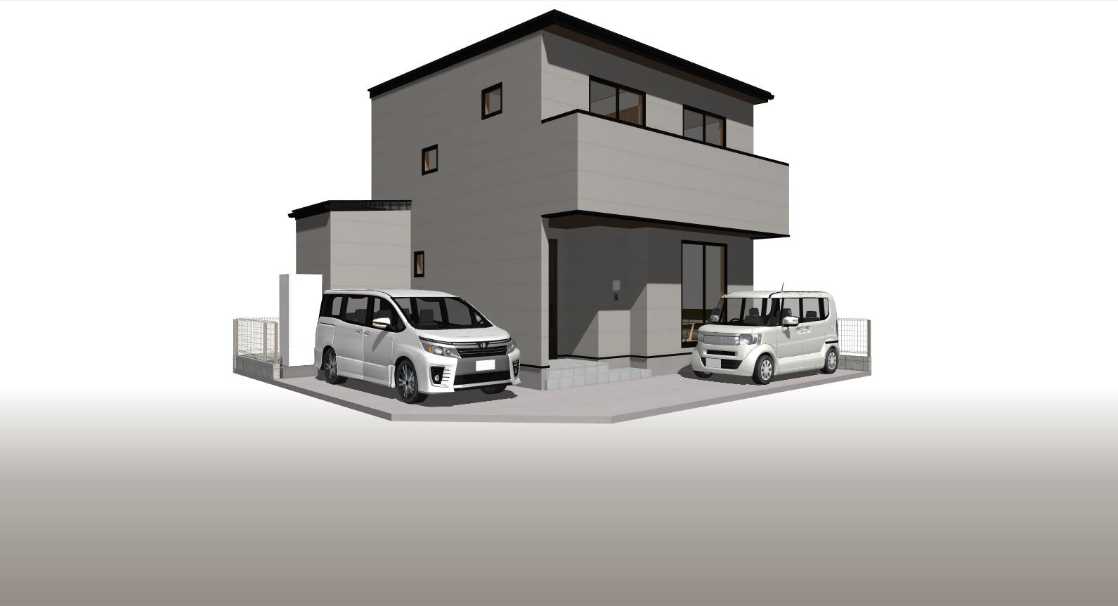 南国市篠原の外観パース|完成イメージです。