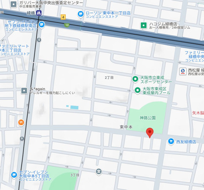 【地図】 | 想定利回り：約7.9パーセント！東成区の一棟マンション