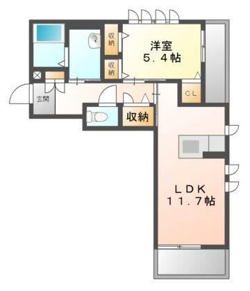 グランマスト今　Ａの間取り