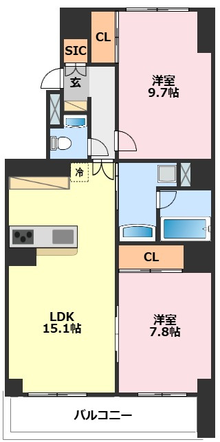 T's garden北柏1号棟の間取り