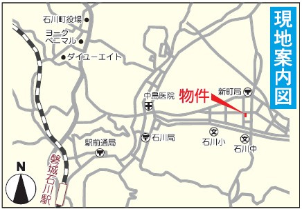石川町双里第4　Cradle Garden　全４棟の地図