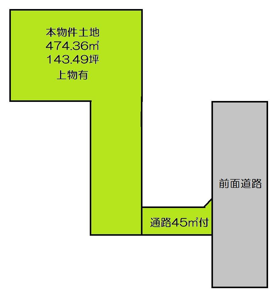 和歌山市園部売土地の区画図|参考区画図です