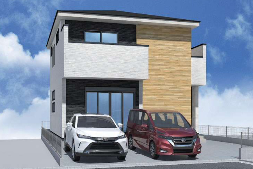 【仲介手数料無料】所沢市上安松８期１号棟　所沢市の新築住宅なら西武ハウジングの外観パース