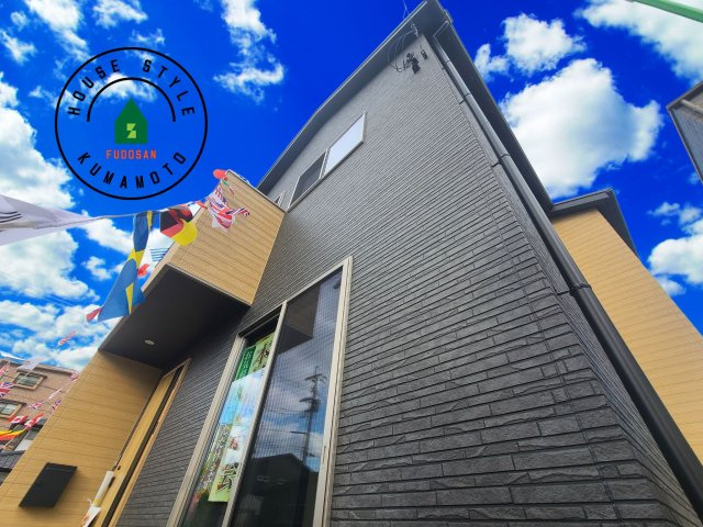 熊本市北区鶴羽田4丁目第2-2棟（1号棟）の外観|デザイン性のある外観です。