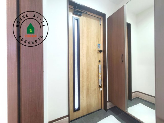 熊本市北区鶴羽田4丁目第2-2棟（1号棟）の防犯設備|二重ロックでしっかり防犯対策ができます。