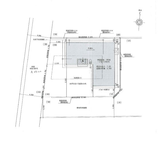 熊本市北区鶴羽田4丁目第2-2棟（2号棟）の区画図|配置図（2号棟）