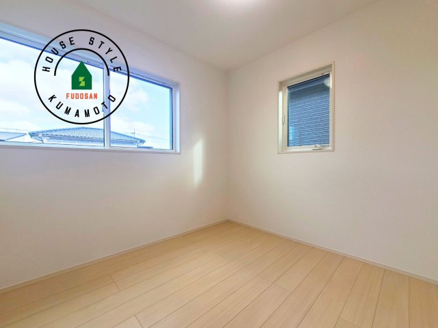 熊本市北区鶴羽田4丁目第2-2棟（2号棟）の和室|将来的に、琉球畳を引きまして和室風にすることも可能です。