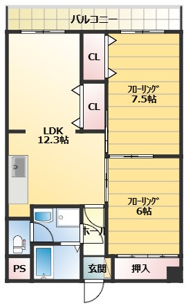 【間取り】 | ハイツ仲田