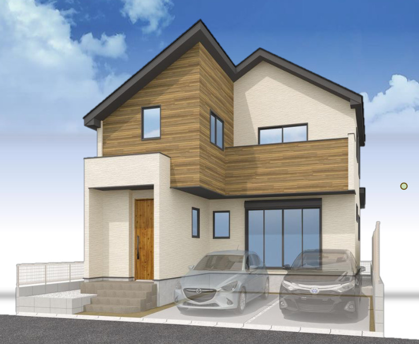 【仲介手数料無料】清瀬市竹丘７期全１棟　清瀬市の新築住宅なら西武ハウジングの外観パース