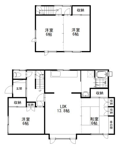 貝塚2丁目7番貸家の間取り
