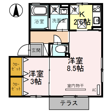 【間取り】 | アペルトコート Ｂ