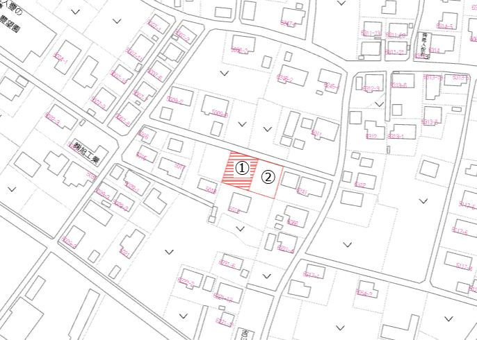 都城市安久町の売地の土地図