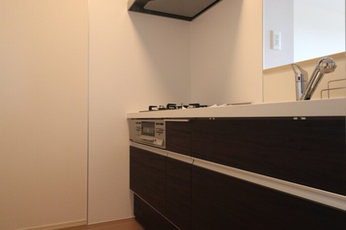 Lily Goldのキッチン|3口コンロの使いやすいシステムキッチンです♪