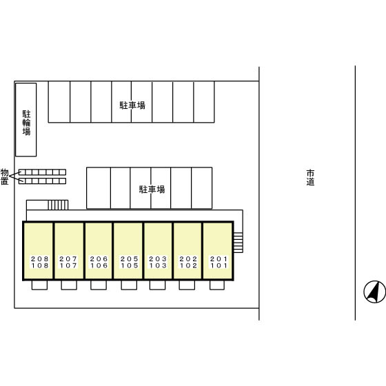 セジュール山田の区画図