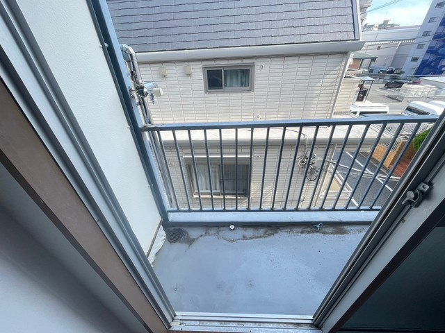 エンゼルマンションの内装|洗濯機置き場（ベランダ）