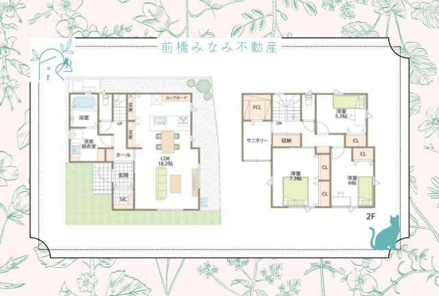 【新築】高崎市江木町　４号棟(全１０棟)　フェリディアガーデン　新築建売分譲の間取り