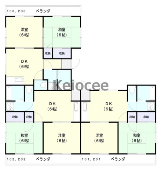 【間取り】 | 旭市東足洗アパート