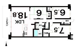 【間取り】 | 【リーデンススクエア八田】✨️仲介手数料無料✨️八社小学校・御田中学校