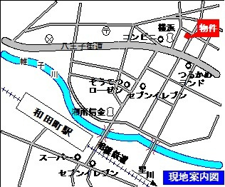 Ｍレーヴの地図|閑静な住環境　スーパー・コンビニ至近