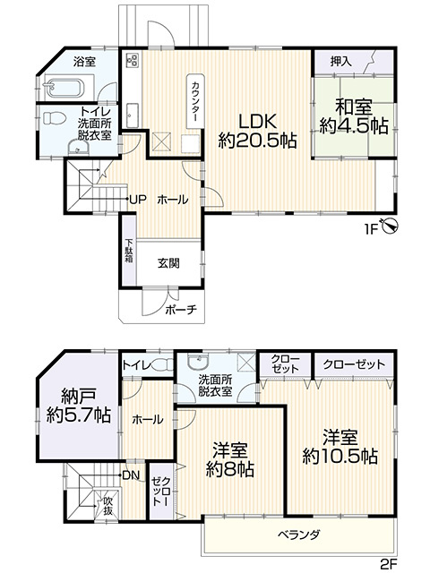 緑区滝ノ水四丁目　売戸建の区画図|区画図
