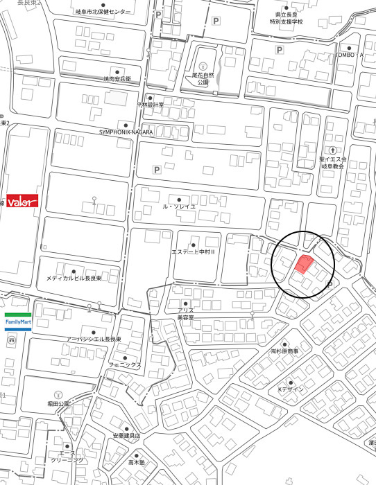 土地　長良の地図