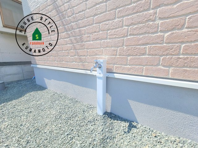 熊本市北区梶尾町第10-5棟（1号棟）の外観：施工例|将来的にウッドデッキなど施工して、素敵なバルコニースペースを活用できます。