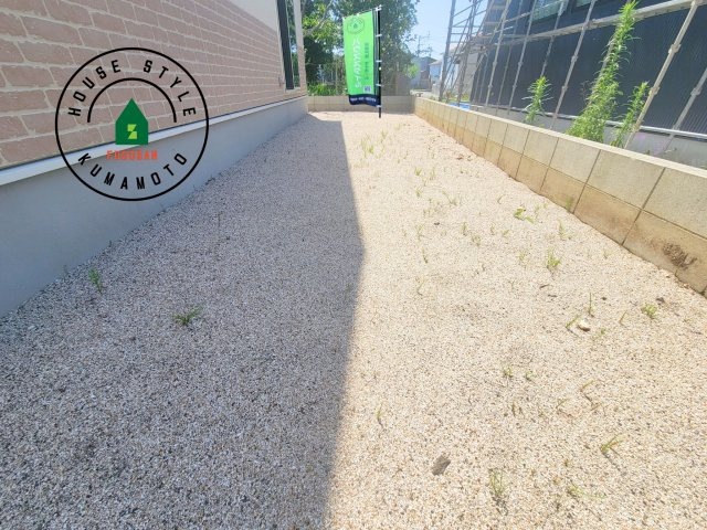 熊本市北区梶尾町第10-5棟（1号棟）の庭|お庭で自由な時間を過ごせます。