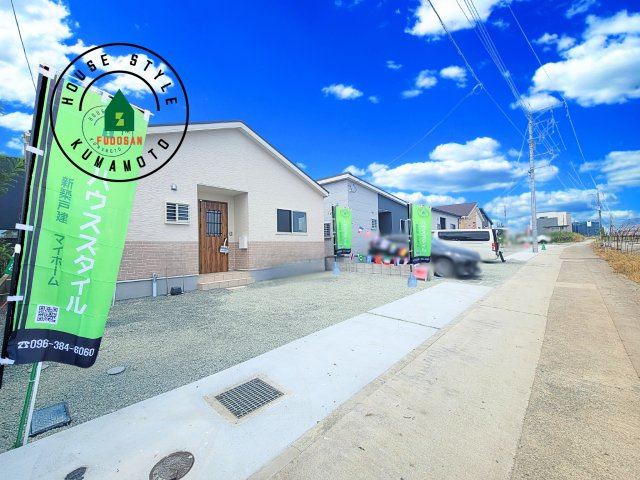 熊本市北区梶尾町第10-5棟（1号棟）の前面道路含む現地写真|見学の時間などお気軽にお問い合わせ下さい。